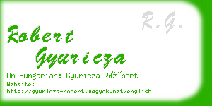 robert gyuricza business card